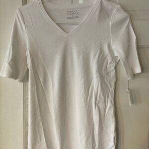 Talbots Women's Classic White Short Sleeve Tee
